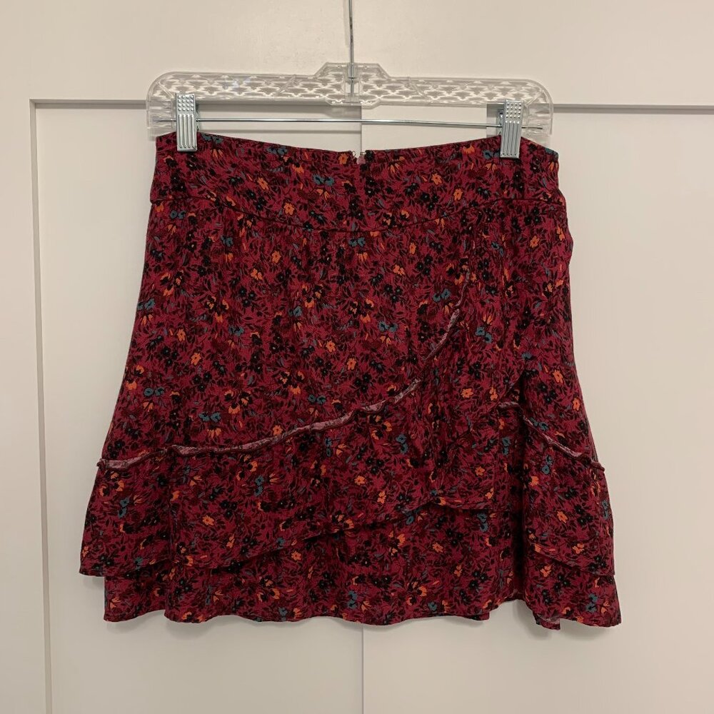 Sezane Carolina skirt in Bordeaux, size 38 FR/6 US